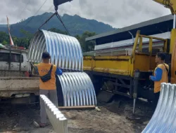 Material Armco Jembatan Garuda Mulai Tiba, Percepat Pembangunan TMMD Reguler Ke-128 Kodim 0702/Purbalingga