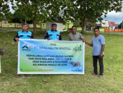 Perkuat Kebersamaan Menjelang Iduladha 1447 H, PT MHM Serahkan Bantuan Hewan Kurban untuk Desa Lingkar Tambang