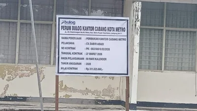 Proyek Perbaikan Kantor KCP Bulog Metro Bernilai Ratusan Juta Jadi Sorotan ‘Publik’ Dugaan Pengusiran Wartawan Berujung Laporan Ke Polisi