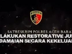 Satreskrim Polres Aceh Barat Kedepankan Restorative Justice, Wujudkan Keadilan Humanis Lewat Musyawarah Kekeluargaan