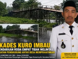Jembatan Desa Kuro Terancam Ambruk, Kades Nanang Aromi Imbau Kendaraan Roda Empat Gunakan Jalur Alternatif