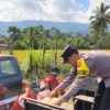 Polres Empat Lawang Hadir untuk Korban Kebakaran, Salurkan Bantuan di Muara Pinang