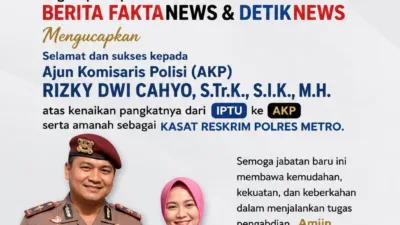 Momen Haru & Penuh Makna: Setelah Naik Pangkat, Kasat Reskrim Rizky Dwi Cahyo Dimandikan Kembang oleh Kapolres Kota Metro