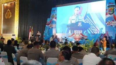 Sinergi TNI–Polri Makin Solid, Danrem 043/Gatam Hadiri Syukuran HUT Bhayangkara ke-80 Polda Lampung