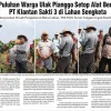 Sengketa Lahan Memanas, Warga Setop Alat Berat PT Klantan Sakti 3