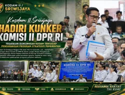 Kasdam II/Sriwijaya Hadiri Kunker Komisi II DPR RI, Tegaskan Dukungan Kodam terhadap Pengawasan Program Strategis Pemerintah