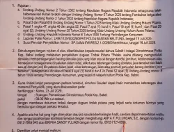 Bang Doi, Pimpred Jejaring Media Radak.com Dipanggil Ditreskrimsus Polda Babel, Dugaan Aliran Dana Kasus Susut Kadar Emas Didalami