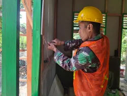 Rehab RTLH Sasaran Fisik TMMD Ke-129 Kodim 0102/Pidie Berlanjut, Instalasi Listrik Mulai Dipasang