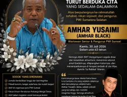 PWI Sumsel Berduka, Wartawan Senior Amhar Yusaimi Tutup Usia, Dimakamkan di TPU Kebun Bunga