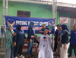 Partai Nasdem Metro Gelar Potong Rambut Gratis Hingga Bersih-bersih Masjid