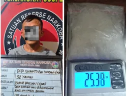 Komitmen Pemberantasan Narkotika, Satresnarkoba Polres Muara Enim Amankan Tersangka DI