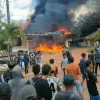 Kantor Operasional PT Timah di Gantung Diserang dan Dibakar Massa Penambang, Krisis Penjualan Pasir Timah Diduga Jadi Pemicu