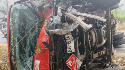 Tabrakan Ganda di Jalan Jenderal Sudirman Prabumulih, Tiga Penumpang Toyota Calya Tewas