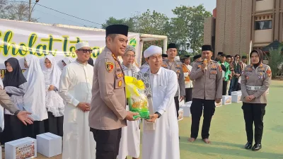 Polres OKU Bersama Masyarakat Gelar Sholat Istisqa di Musim Kemarau