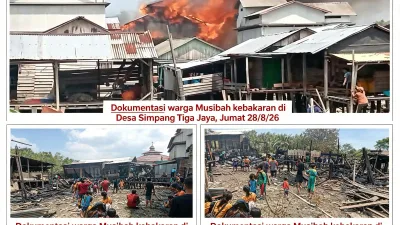 Jumat Kelabu, Dua Rumah Warga Simpang Tiga Jaya Ludes Dilalap Api