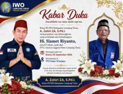 Kabar Duka, Ayahanda IPTU Sunarso Hi. Slamet Riyanto Berpulang, PD IWO Lampung Timur Turut Berbelasungkawa
