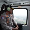 Helikopter AW 169 Dikerahkan, Polda Sumsel dan Polres OKI Pantau Karhutla dari Udara