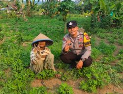 Bhabinkamtibmas Tebing Tinggi Dorong Warga Manfaatkan Pekarangan untuk Ketahanan Pangan