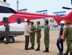 Danrem 121/Abw sambut kedatangan Menhan RI untuk melepas Pasukan Bela Diri Jepang atau Japan Self-Defense Forces (JSDF) di Pelabuhan Internasional Kijing