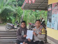Cegah Karhutla di Musim Kemarau, Bhabinkamtibmas Betung Edukasi Warga Biyuku
