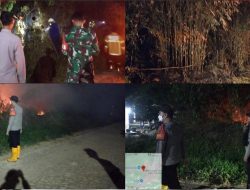 Respons Cepat, Polisi Padamkan Kebakaran Lahan di Talang Buluh