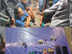 Polsek Plaju Gerebek Dua Lokasi Diduga Jadi Sarang Sabu, Delapan Orang Diamankan